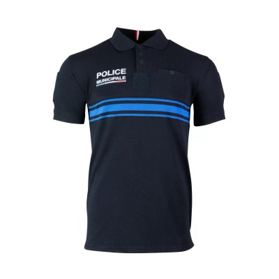 Navy Blue Short Sleeve Button Polo