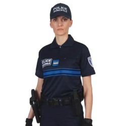 Polo marine manches courtes