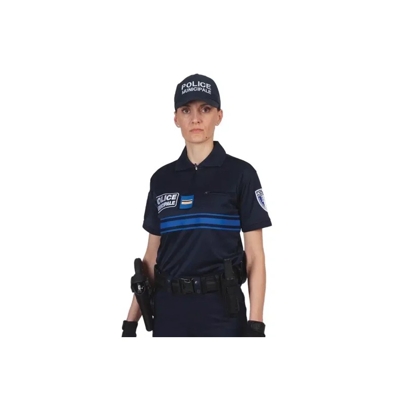 Polo marine manches courtes