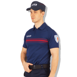 Polo avec zip manches courtes