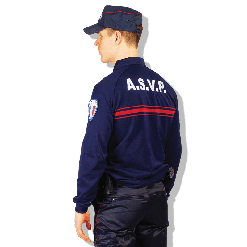 Polo avec zip manches longues