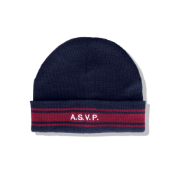 Bonnet laine acrylique bandes bordeaux